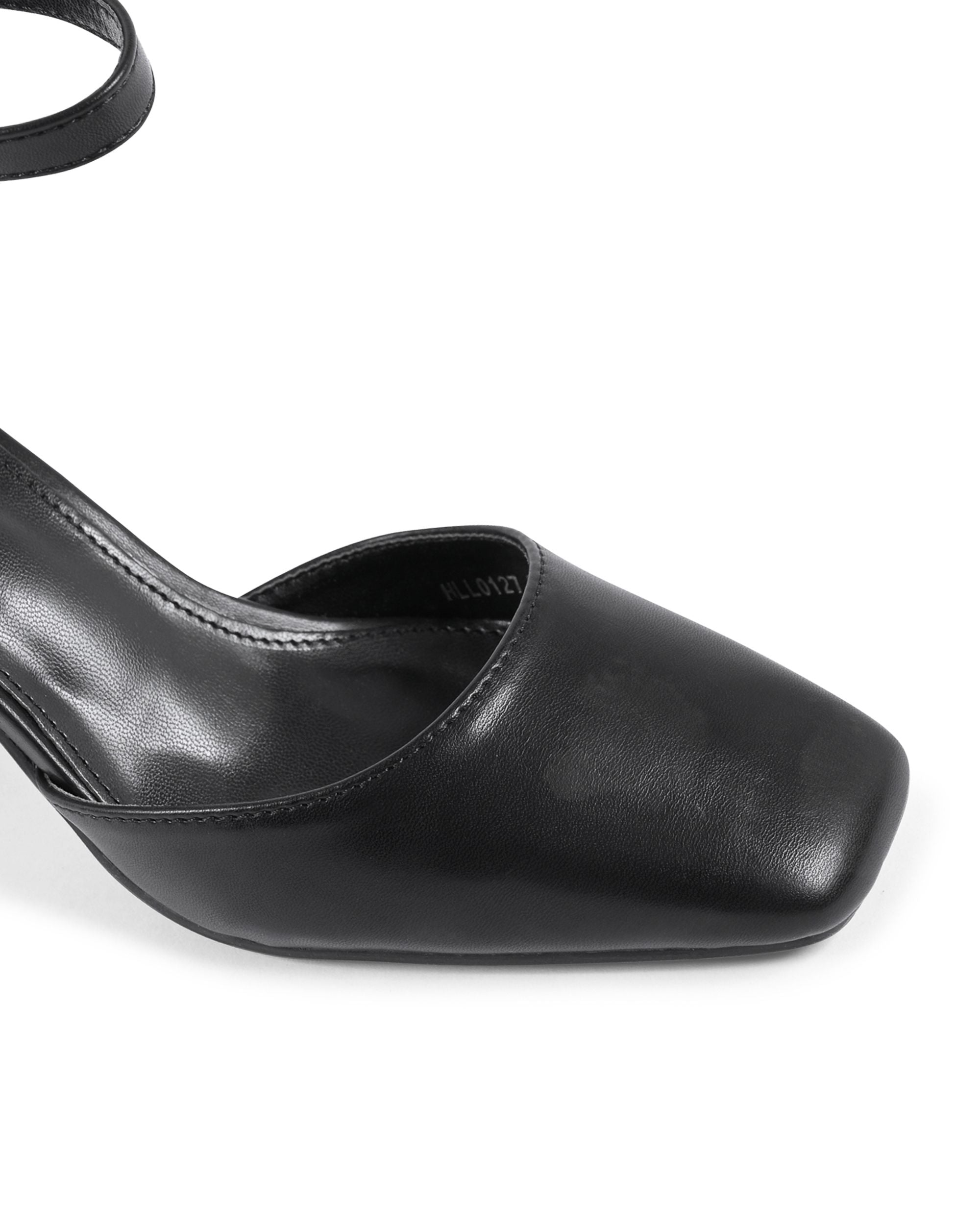 19V69 Italia Scarpe da donna con cinturino alla caviglia nere HLL0127 NERO