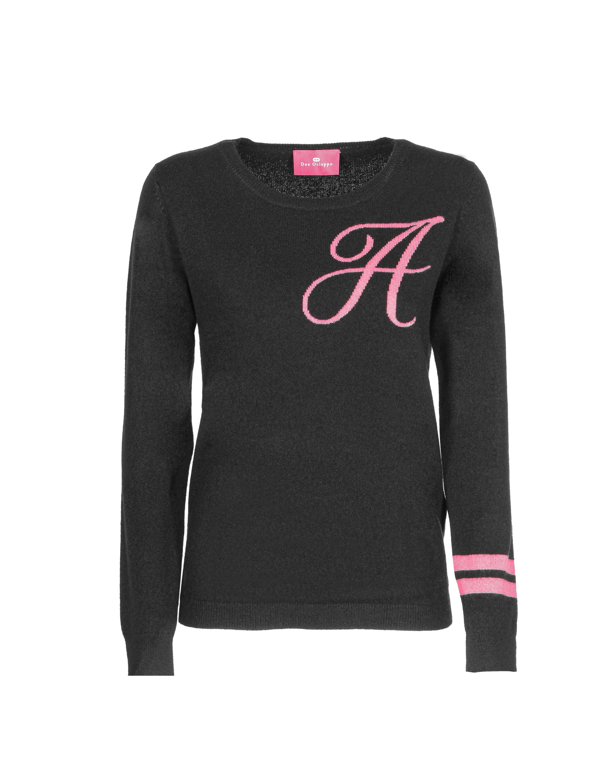Maglione girocollo in cashmere - Nero