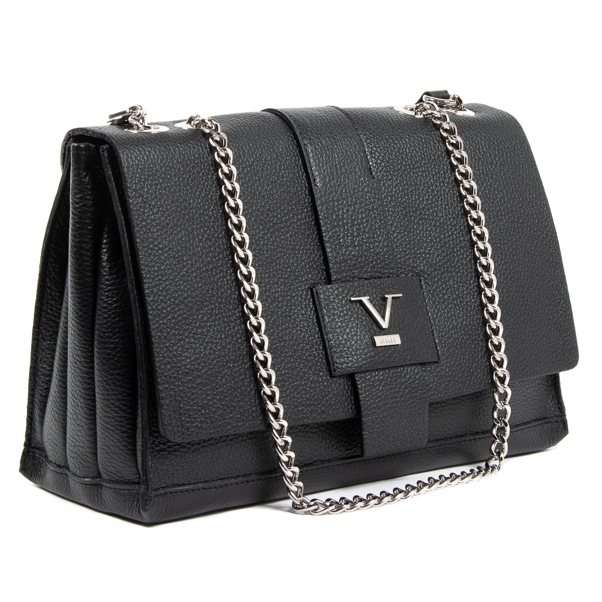 V 1969 Italia Borsa da donna nera ELLY