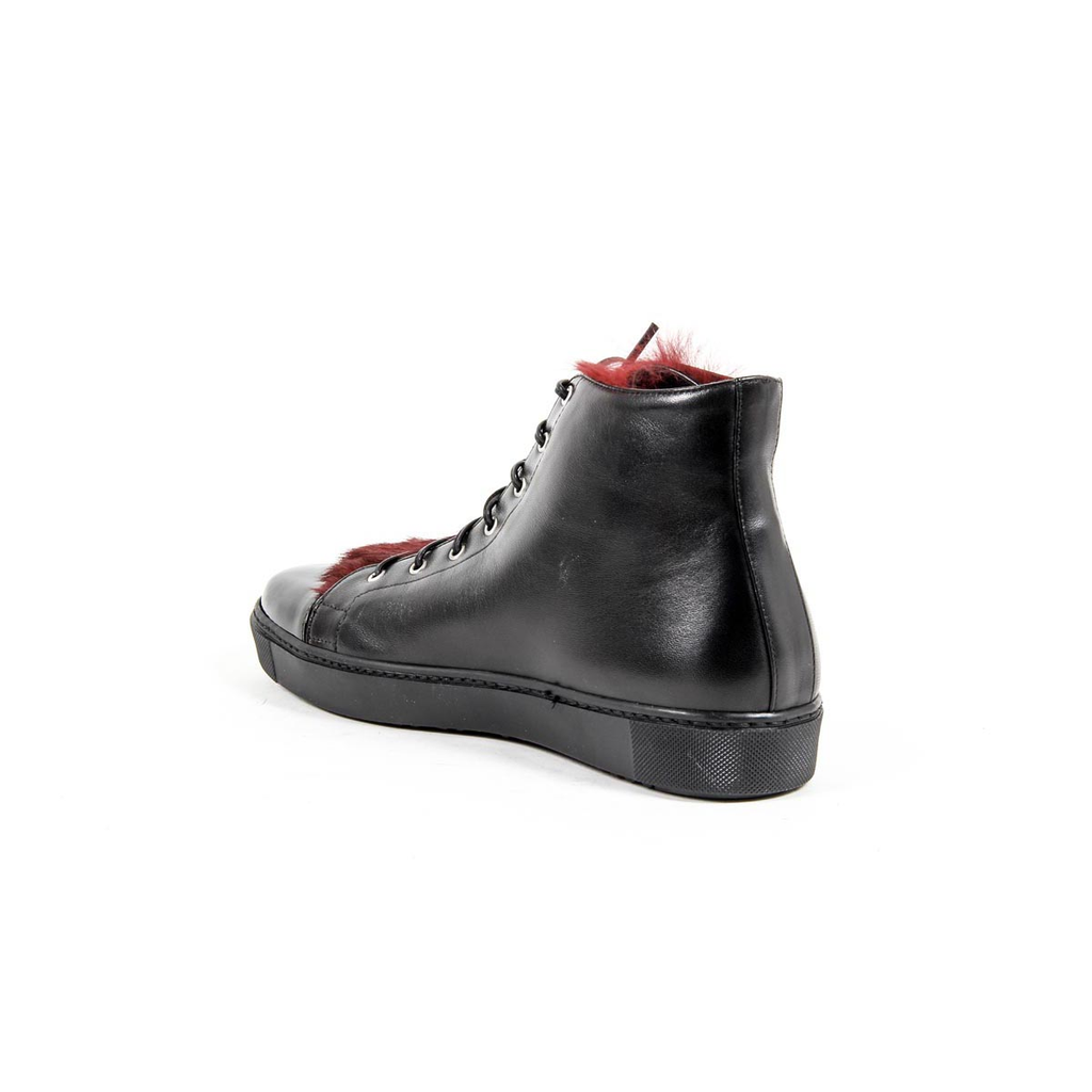 Sneaker Alta da Donna V 1969 Italia 312070 NAPPA NERO/VERNICE NERO