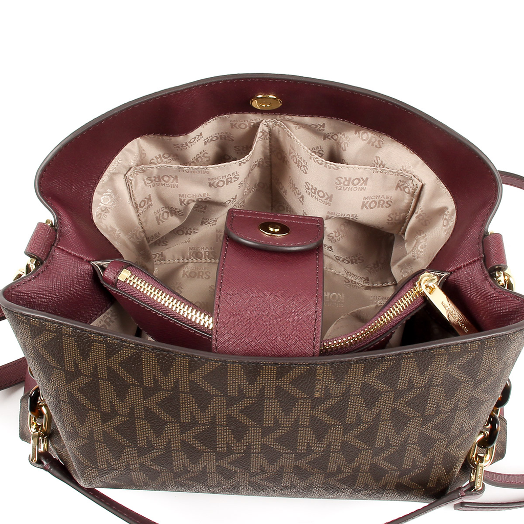 Borsa a mano da donna Michael Kors PORTIA 35F7GPAS3B BRN PLUM