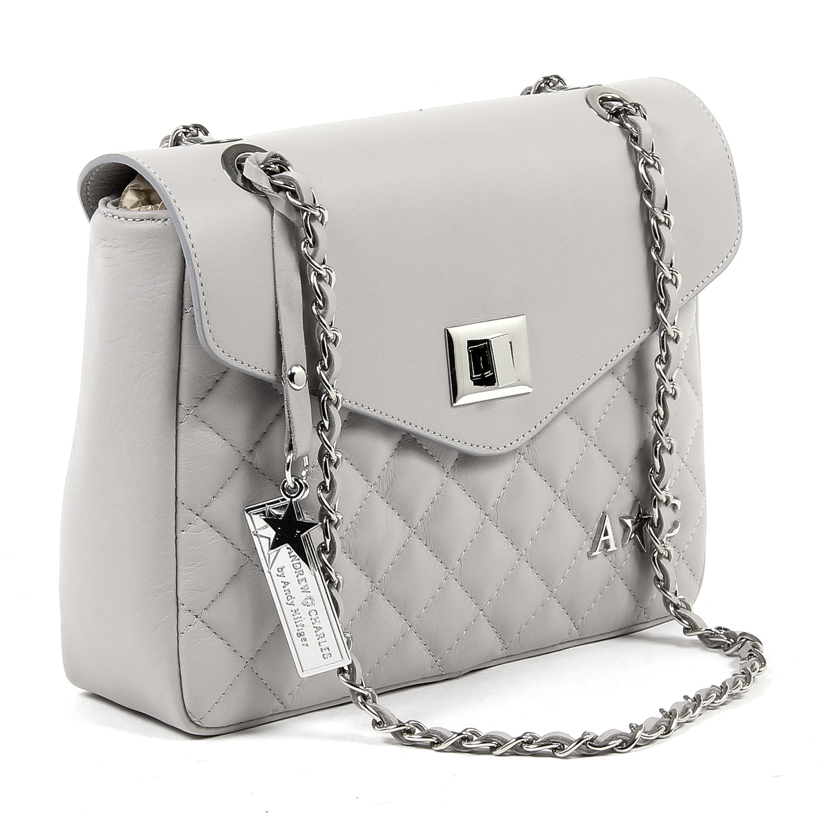 Borsa a mano da donna Andrew Charles grigia AZALEA