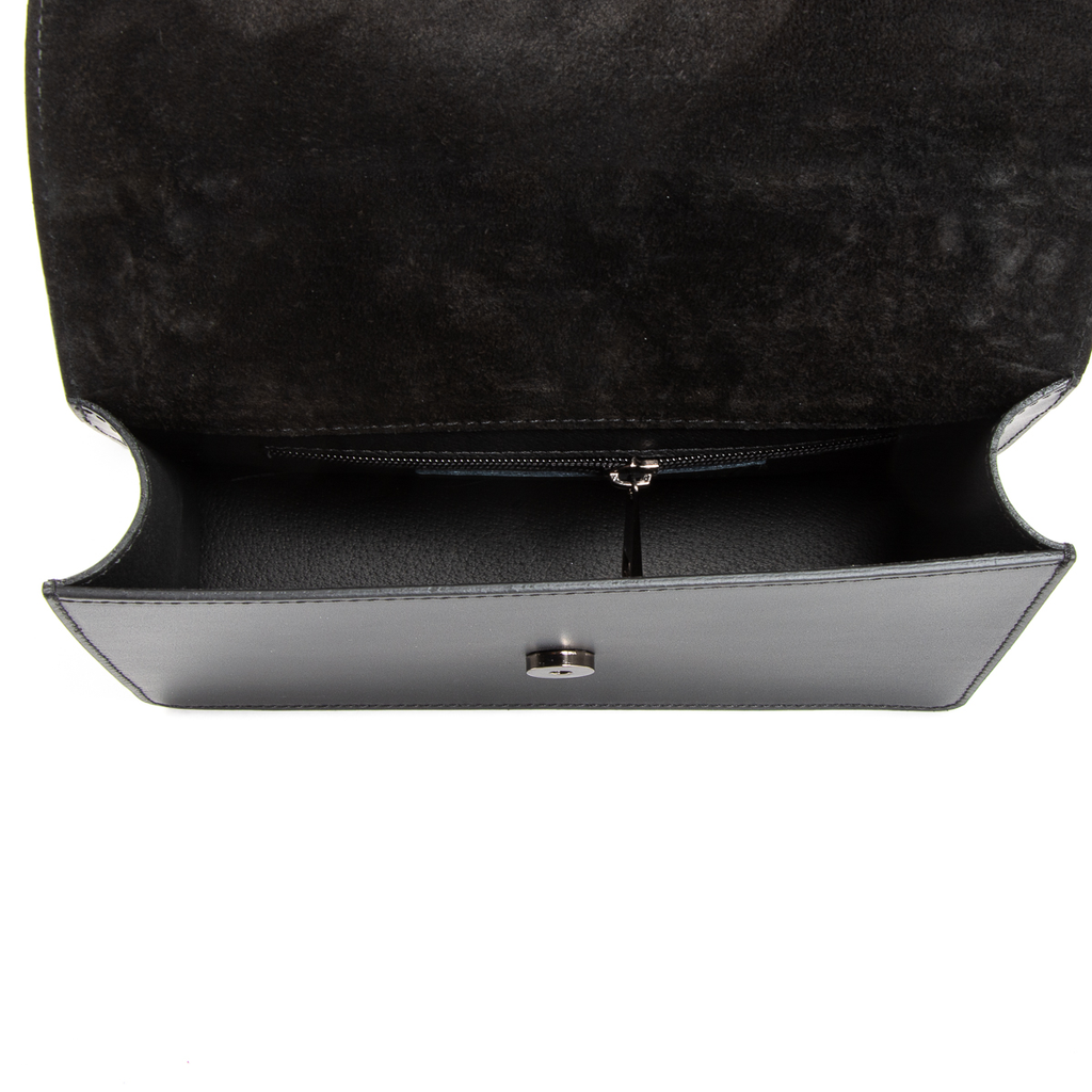 V 1969 Italia Borsa da donna nera DIADEMA