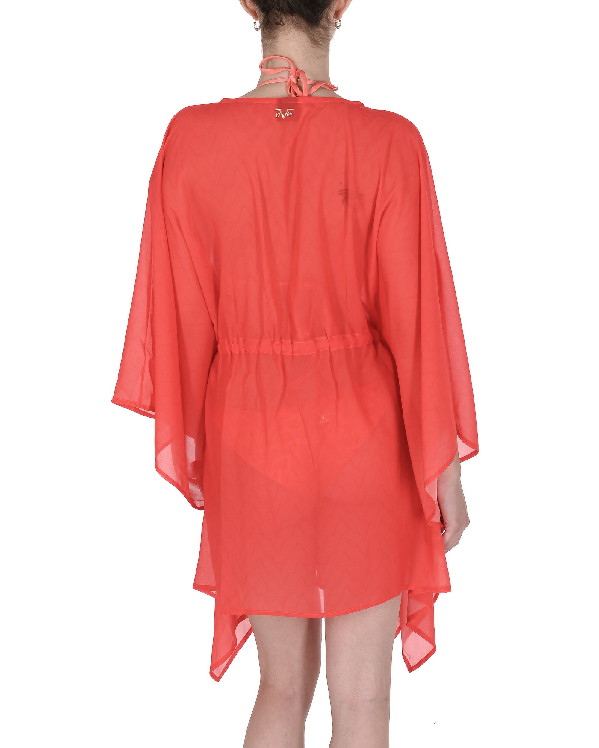 19V69 Italia Costume da bagno da donna in chiffon Caftano VSC1WCU03 ROSSO