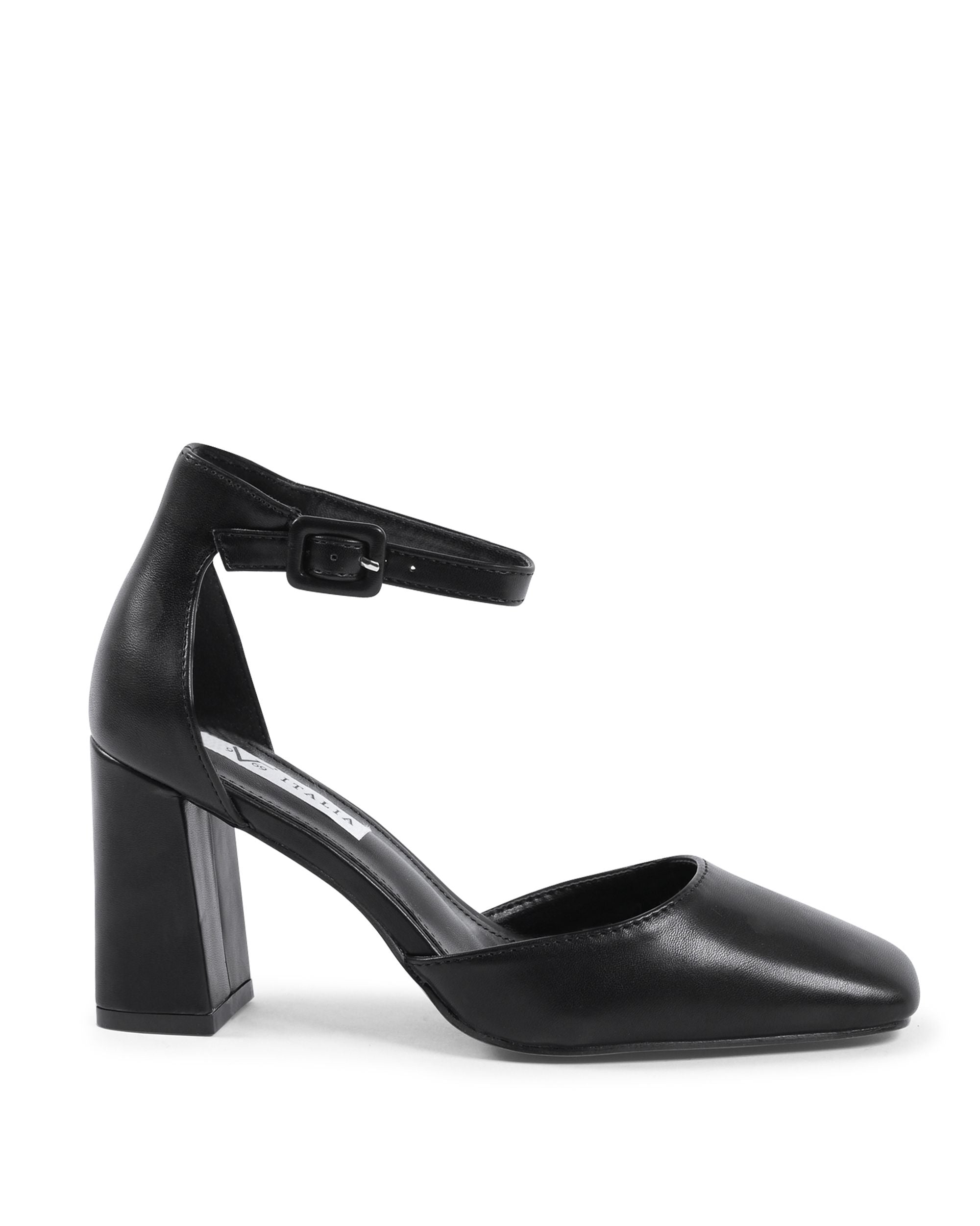 19V69 Italia Scarpe da donna con cinturino alla caviglia nere HLL0127 NERO