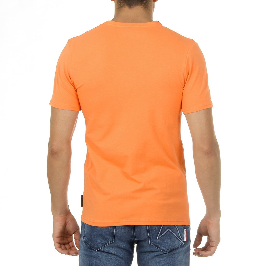 Andrew Charles T-shirt da uomo a maniche corte con scollo rotondo arancione KEITA