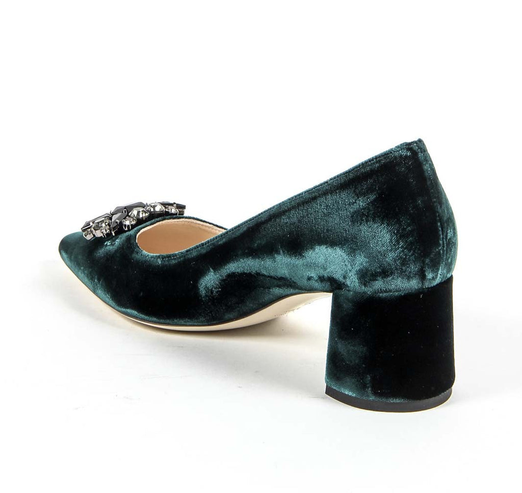 Décolleté da donna V 1969 Italia 3109244 VELLUTO VERDE