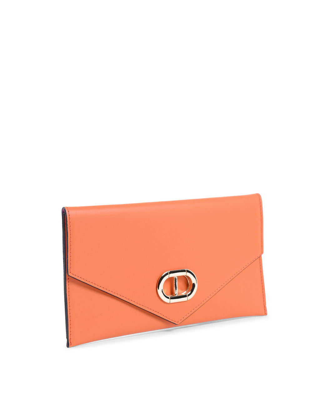 Pochette in pelle arancione