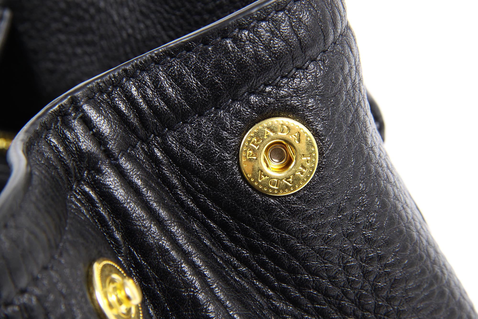 Borsa tote hobo Prada BN2534 Nero Vitello Daino
