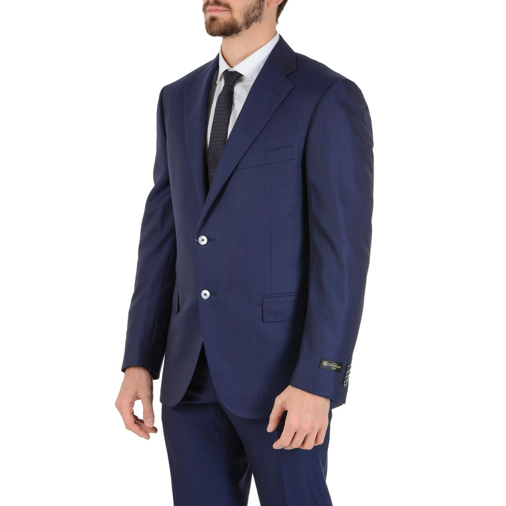 Abito da uomo Corneliani maniche lunghe blu Super 160's
