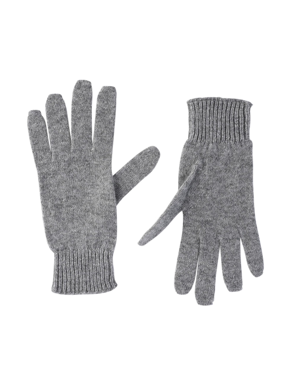 Guanti corti da donna in cashmere Crown of Edinburgh COE 001 SMOG