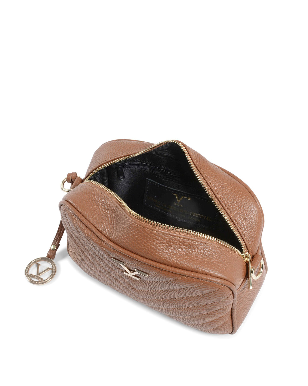 Borsa a mano da donna V Italia Marrone V101 52 DOLLARO CUOIO