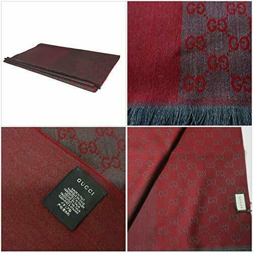 Gucci sciarpa uomo 40x180 rosso nero