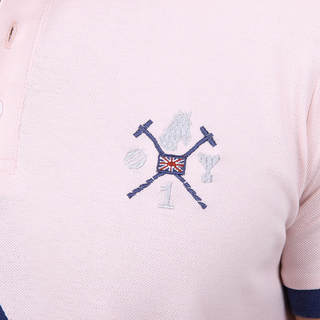 Polo da uomo a maniche corte Ufford & Suffolk Polo Club US004 ROSA