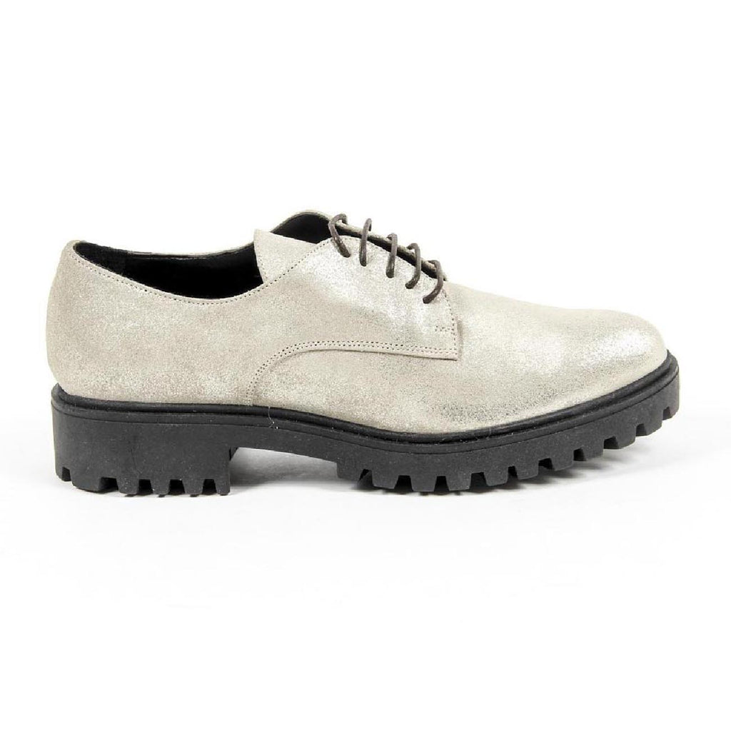 Scarpa stringata da donna V 1969 Italia C01 LAMINATO ARGENTO