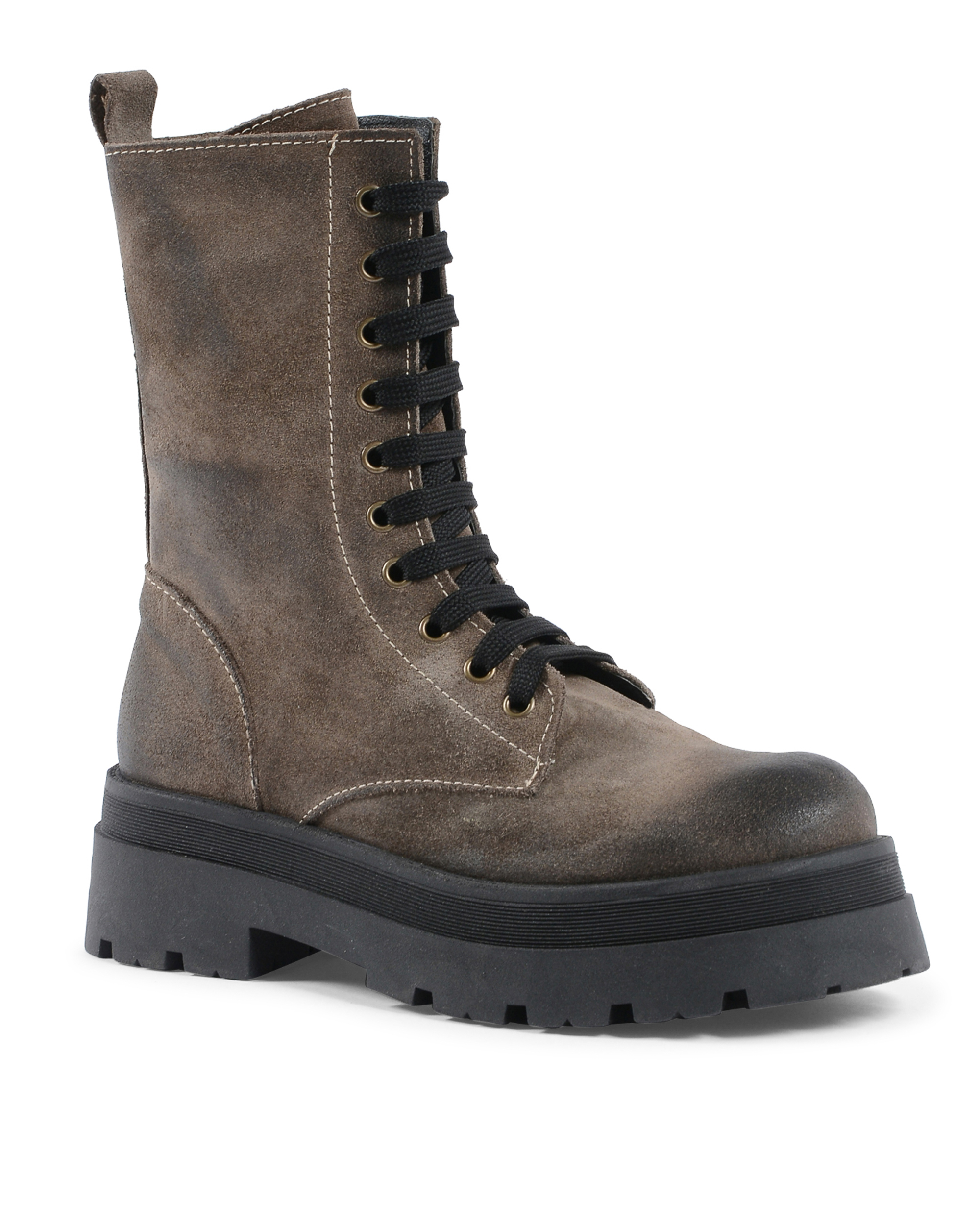 19V69 Italia Womens Short Boot Taupe 10-AU CAMOSCIO TAUPE