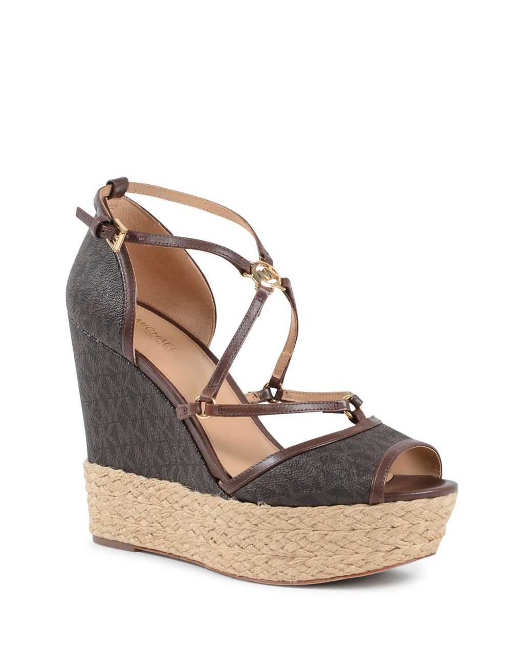 Sandalo con zeppa da donna Michael Kors marrone TERRI