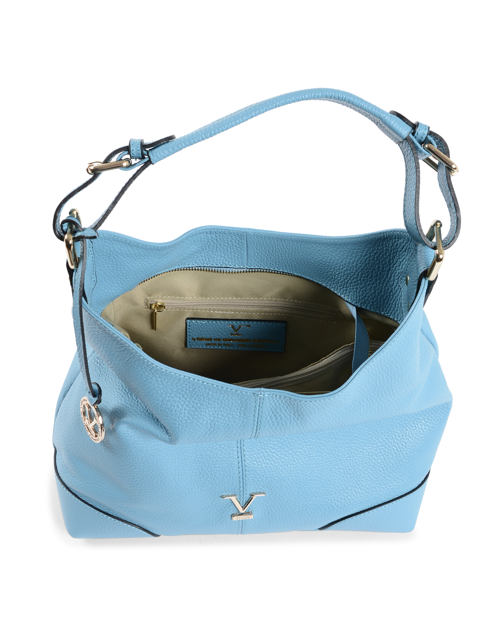 V Italia Borsa a mano da donna Azzurro V319 52 DOLLARO CELESTE2