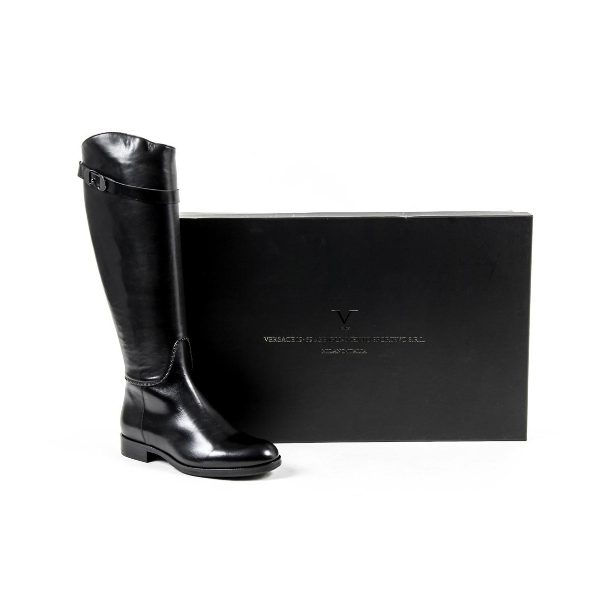 V 1969 Italia Womens High Boot B2414 VITELLO NERO