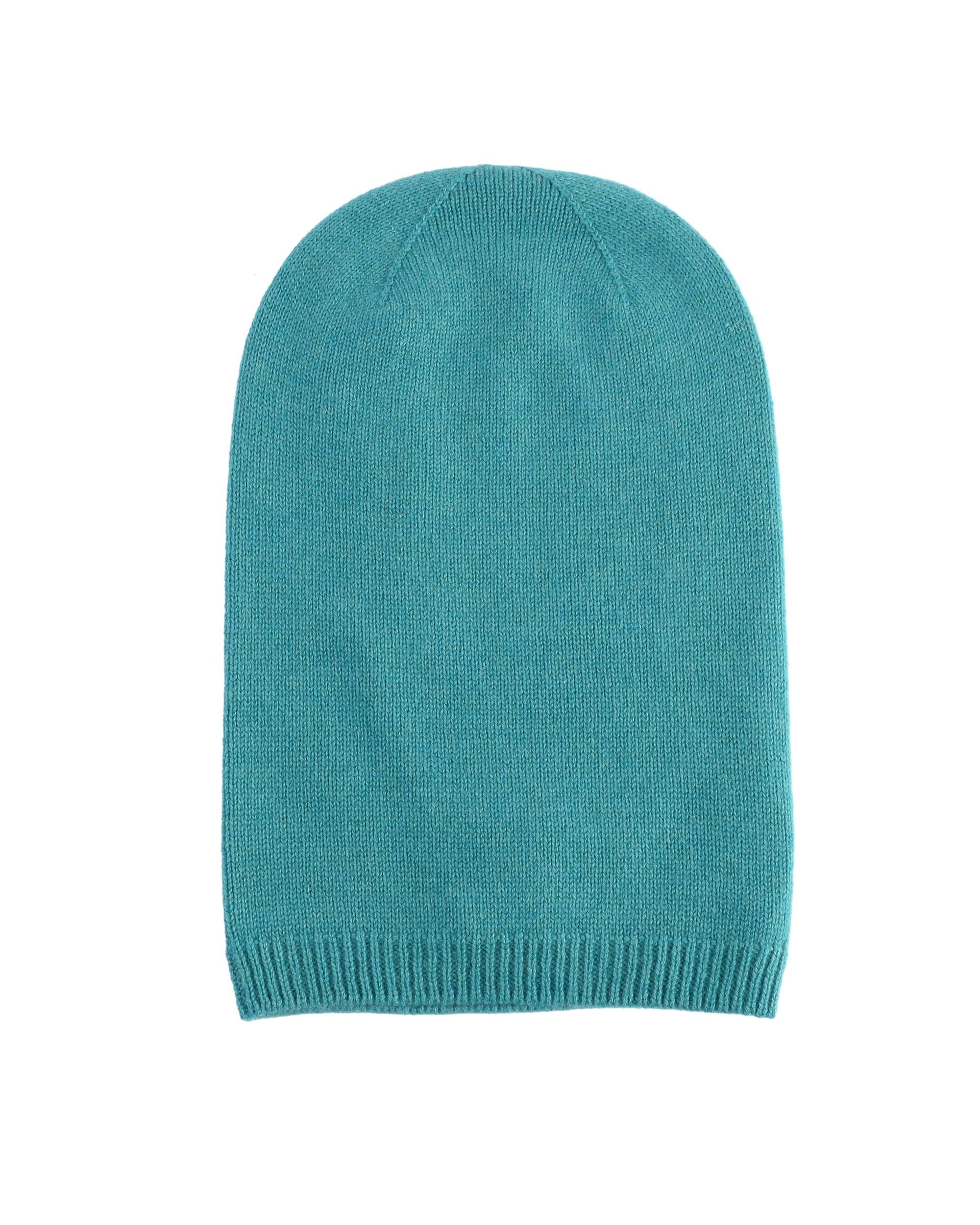 Berretto morbido da donna in cashmere Crown of Edinburgh COE 0044 TURCHESE