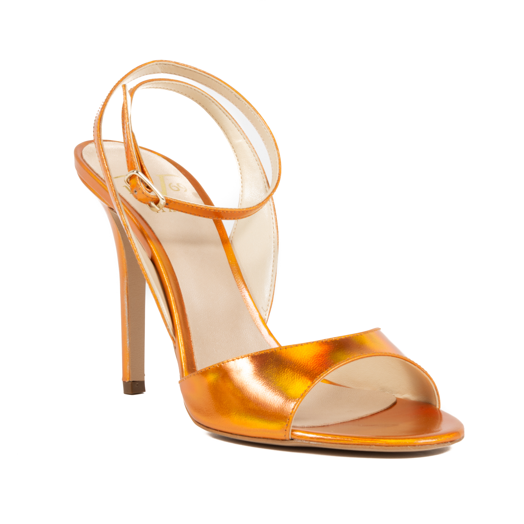Sandalo con cinturino alla caviglia da donna V1969 Italia arancione 302 SPECCHIO ARANCIO