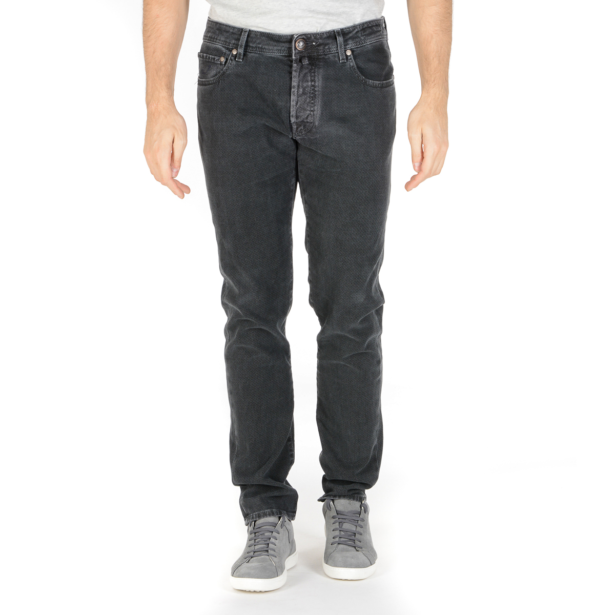 Pantaloni da uomo Jacob Cohen J688 grigio scuro