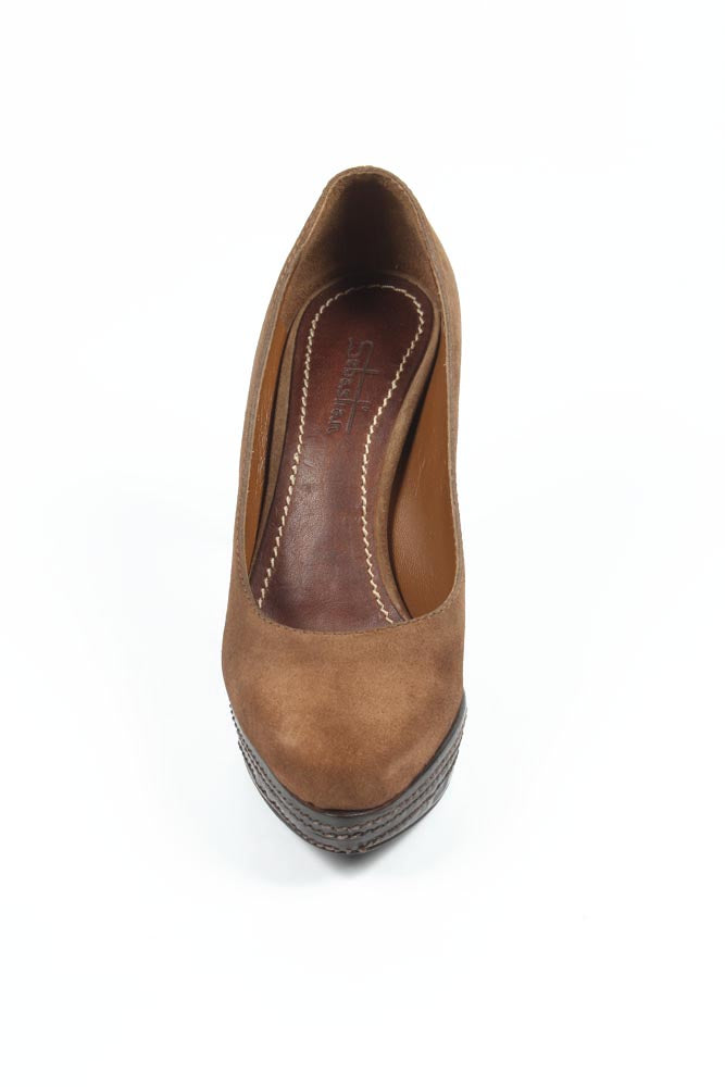 Décolleté da donna Sebastian Milano S4651 VELOUR SATTEL (AVANA)