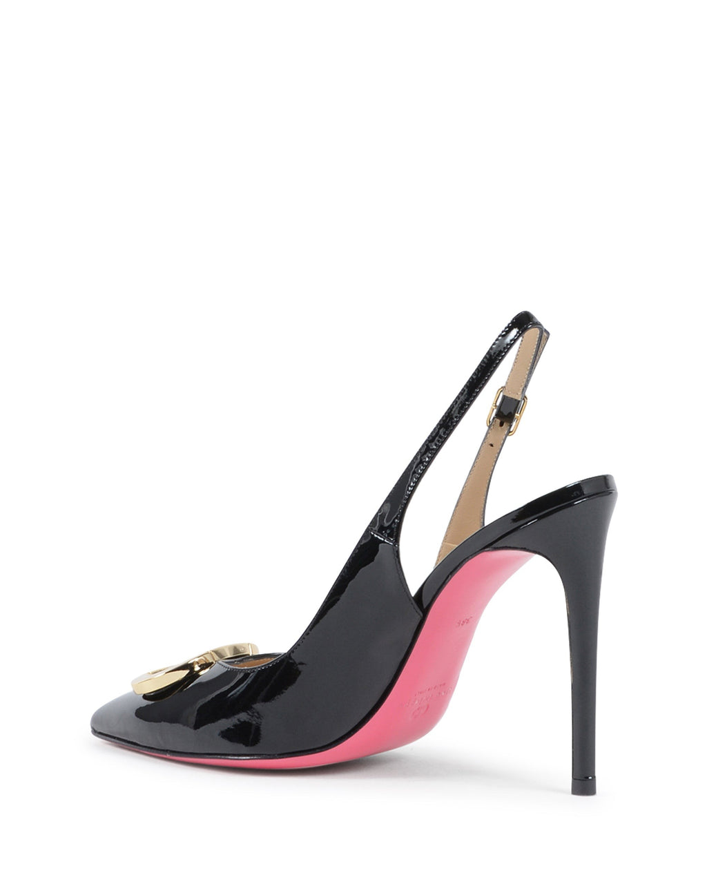 Slinky Logo Slingback - Vernice nera