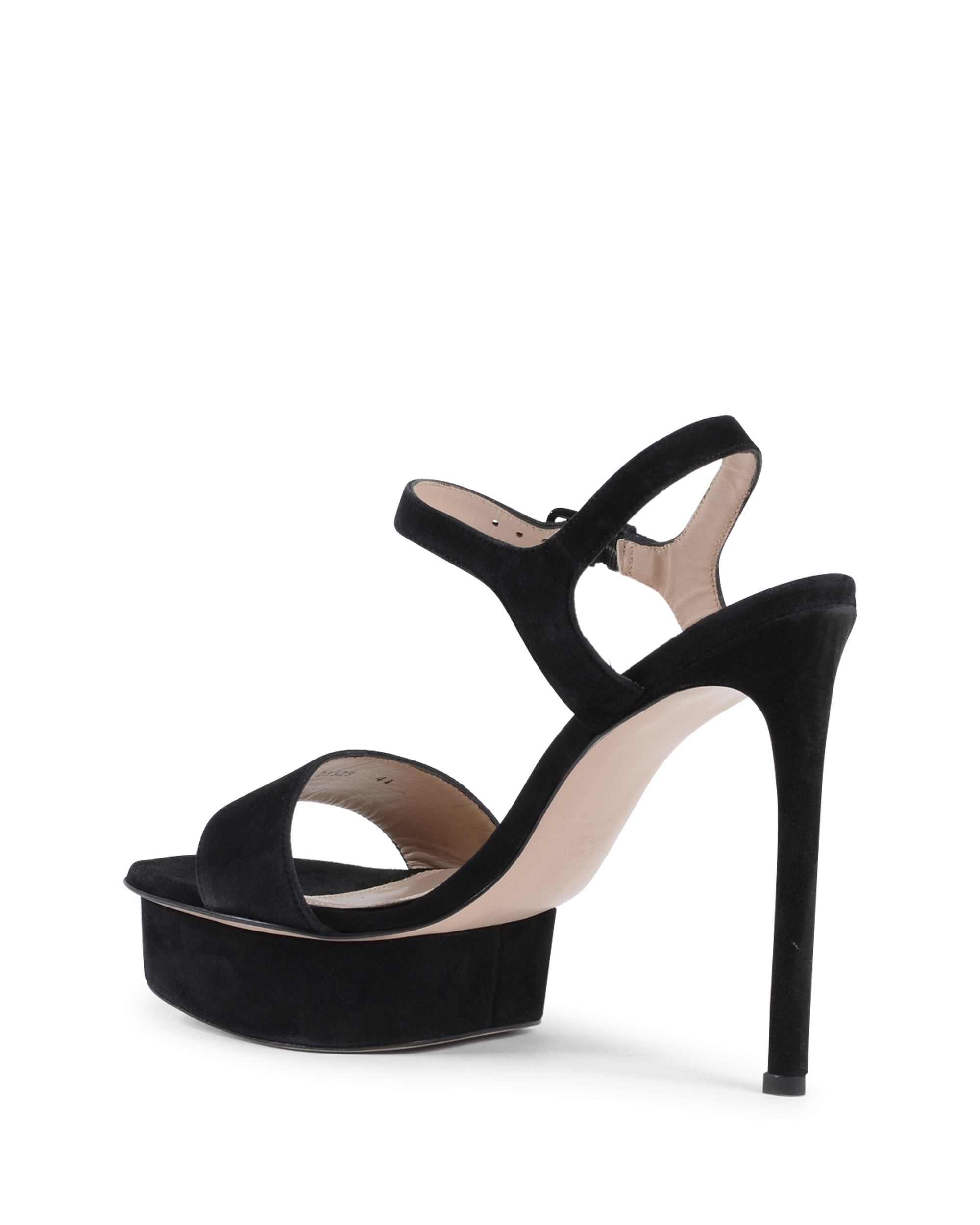 Sandalo da donna Stuart Weitzman nero SINGLEPLAT