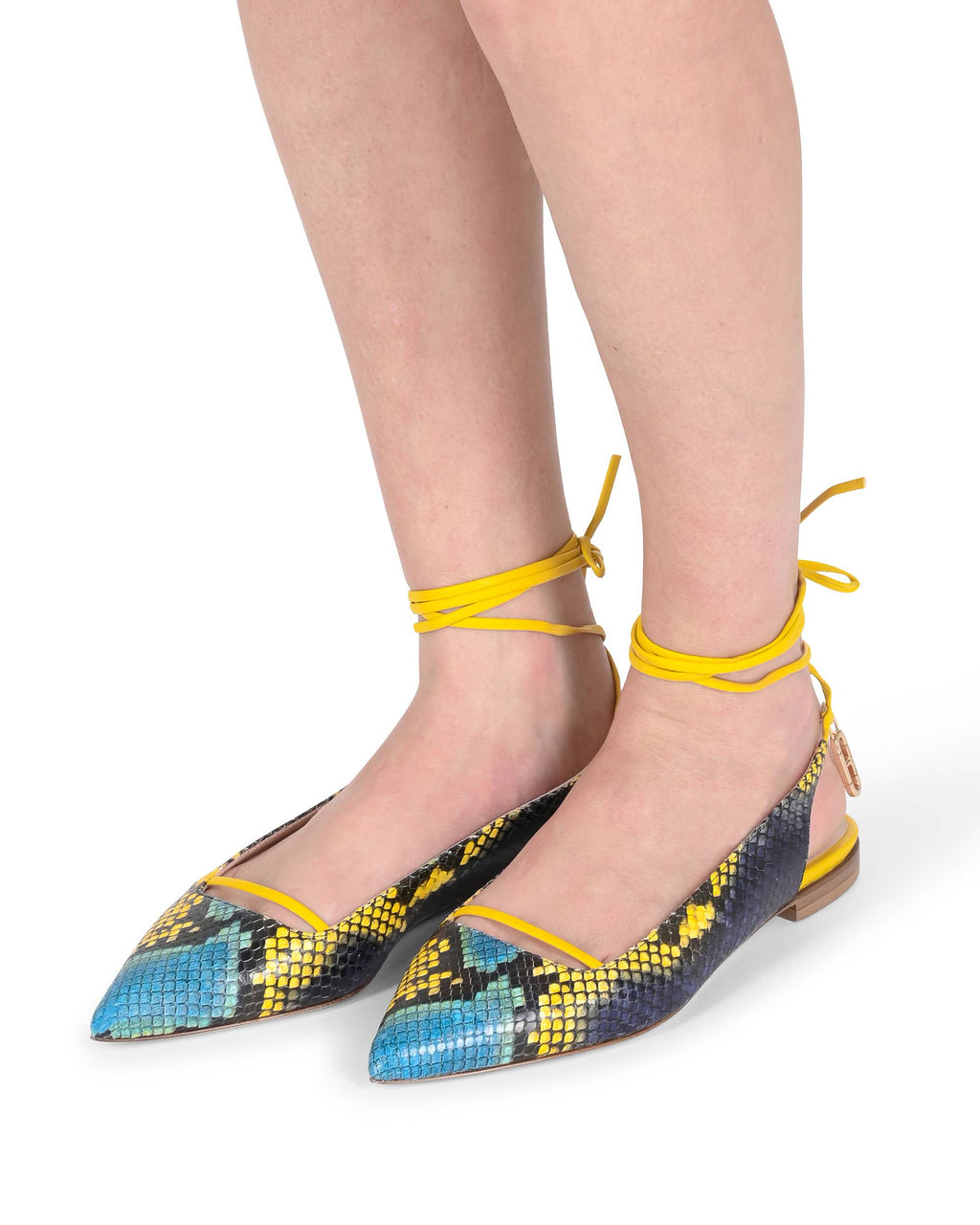 Brenda Flat Python - Blu/Giallo 
