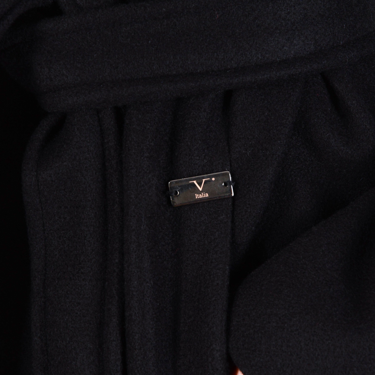 V 1969 Italia Cappotto da donna a maniche lunghe nero JENNY
