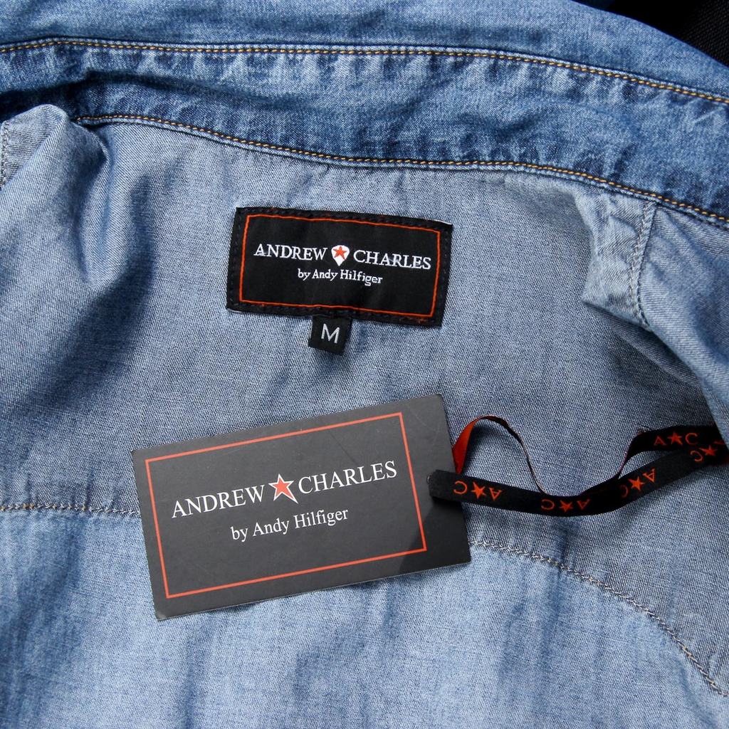 Camicia da uomo Andrew Charles a maniche lunghe in denim CAMILIA
