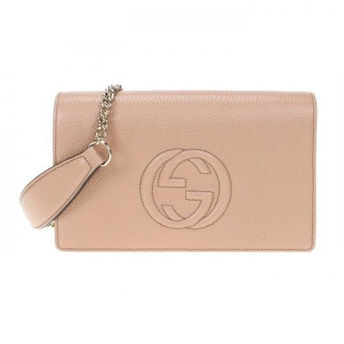 Borsa a tracolla Gucci Soho in pelle beige