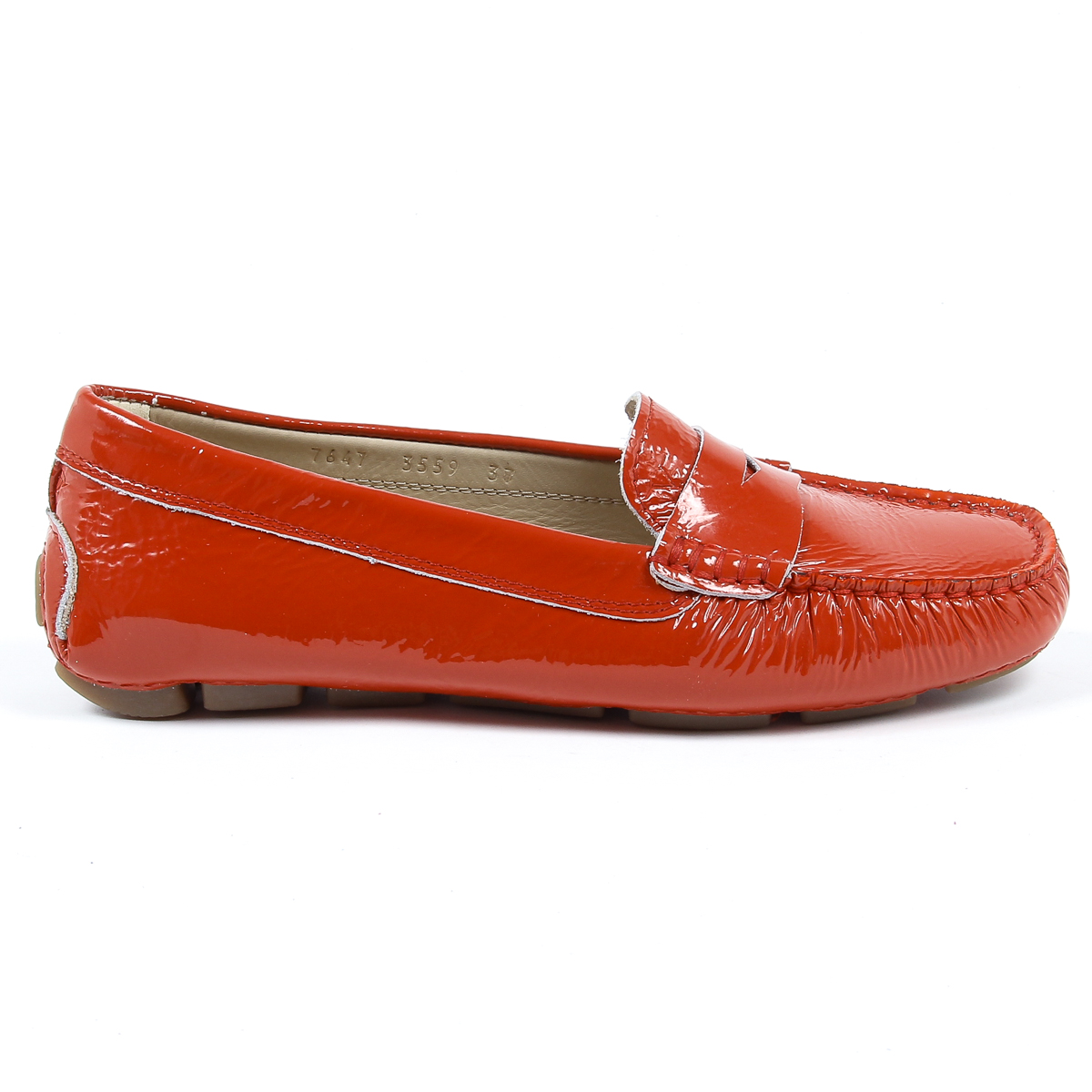 V 1969 Italia Mocassino da donna rosso AMALFI
