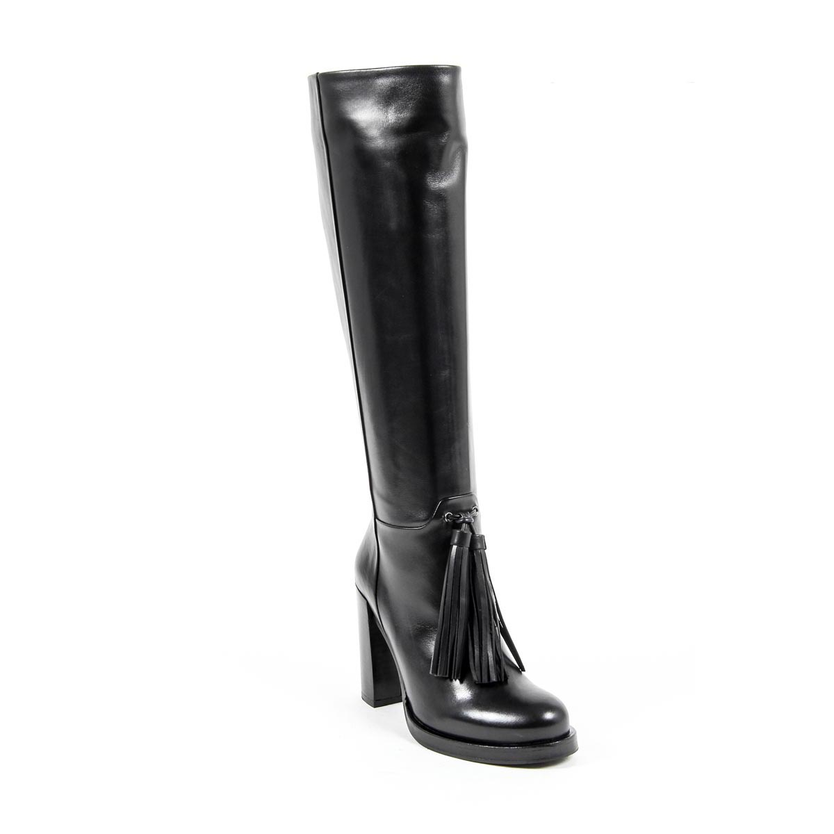 Stivale alto da donna V 1969 Italia B2407 VITELLO NERO