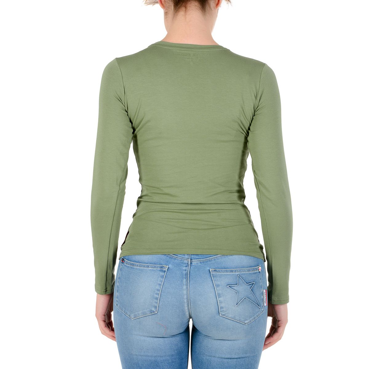 Andrew Charles By Andy Hilfiger T-shirt da donna LS TS602 031002 PHENIX GREEN 003