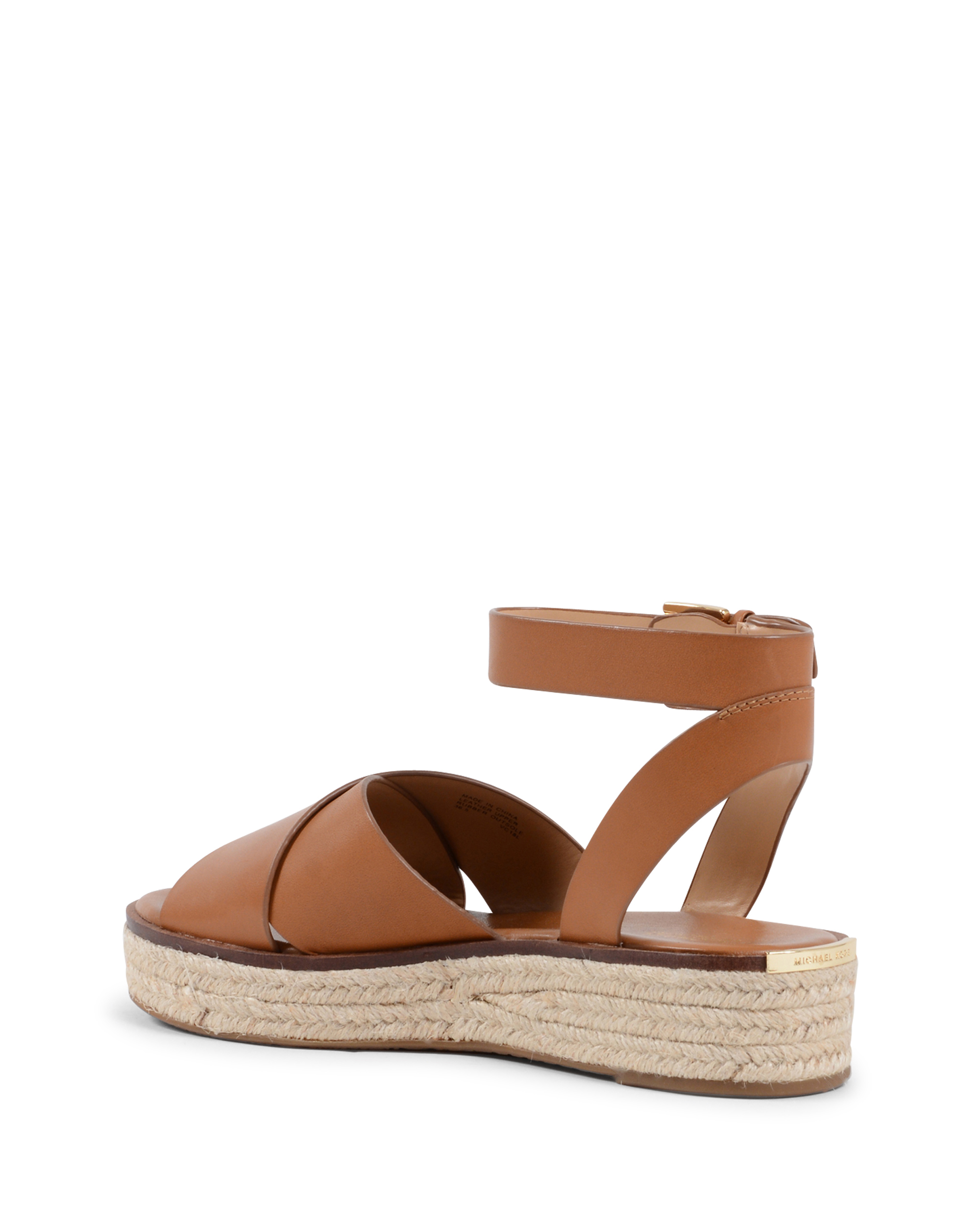 Michael Kors Sandalo con plateau da donna color cuoio ABBOTT