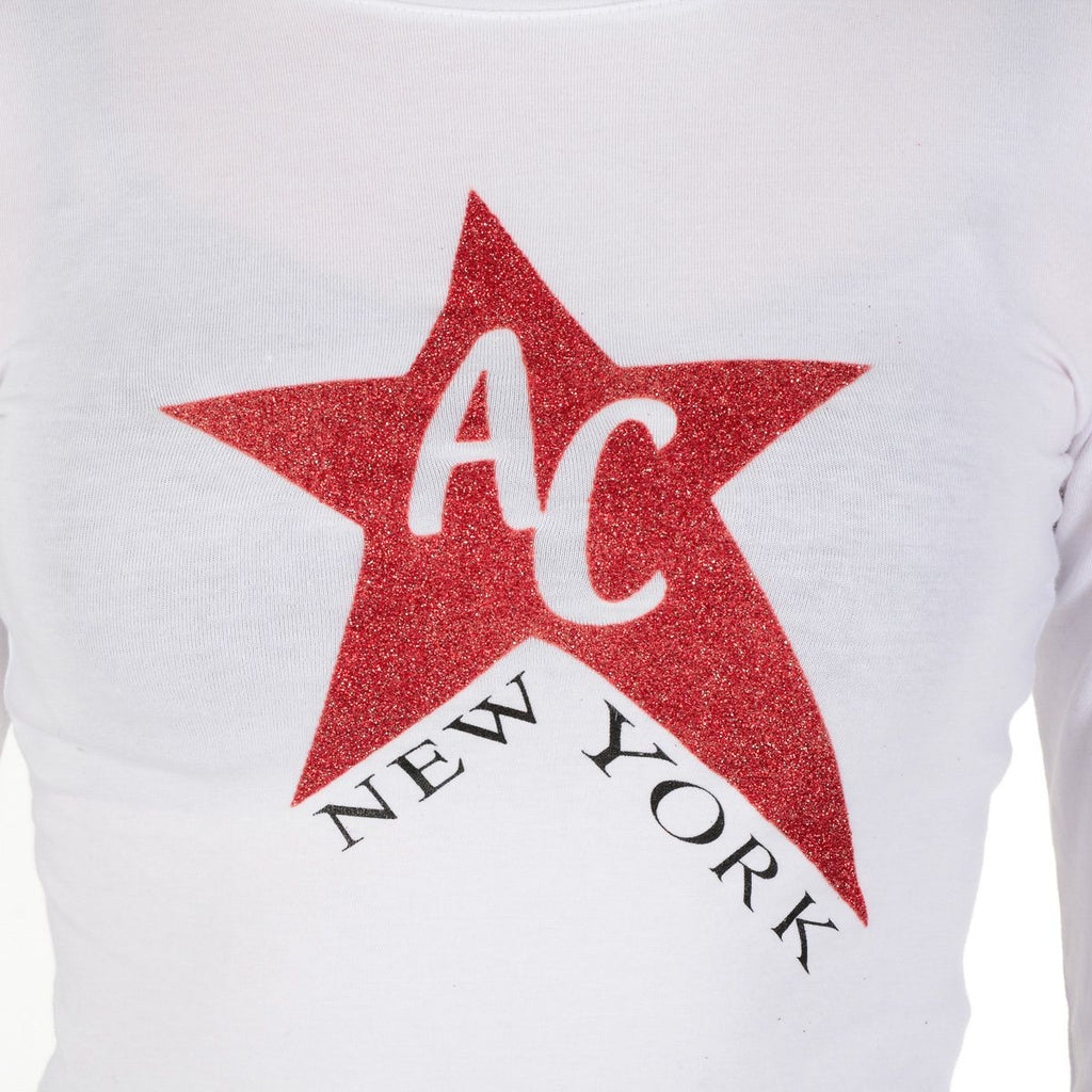 Andrew Charles By Andy Hilfiger T-shirt da donna LS TS602 031002 PHENIX WHITE S8