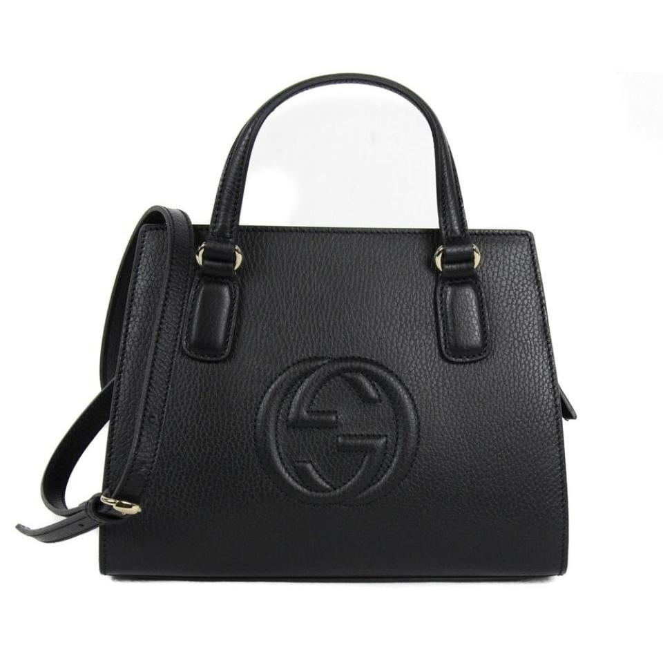 Borsa tote Gucci Soho in pelle nera