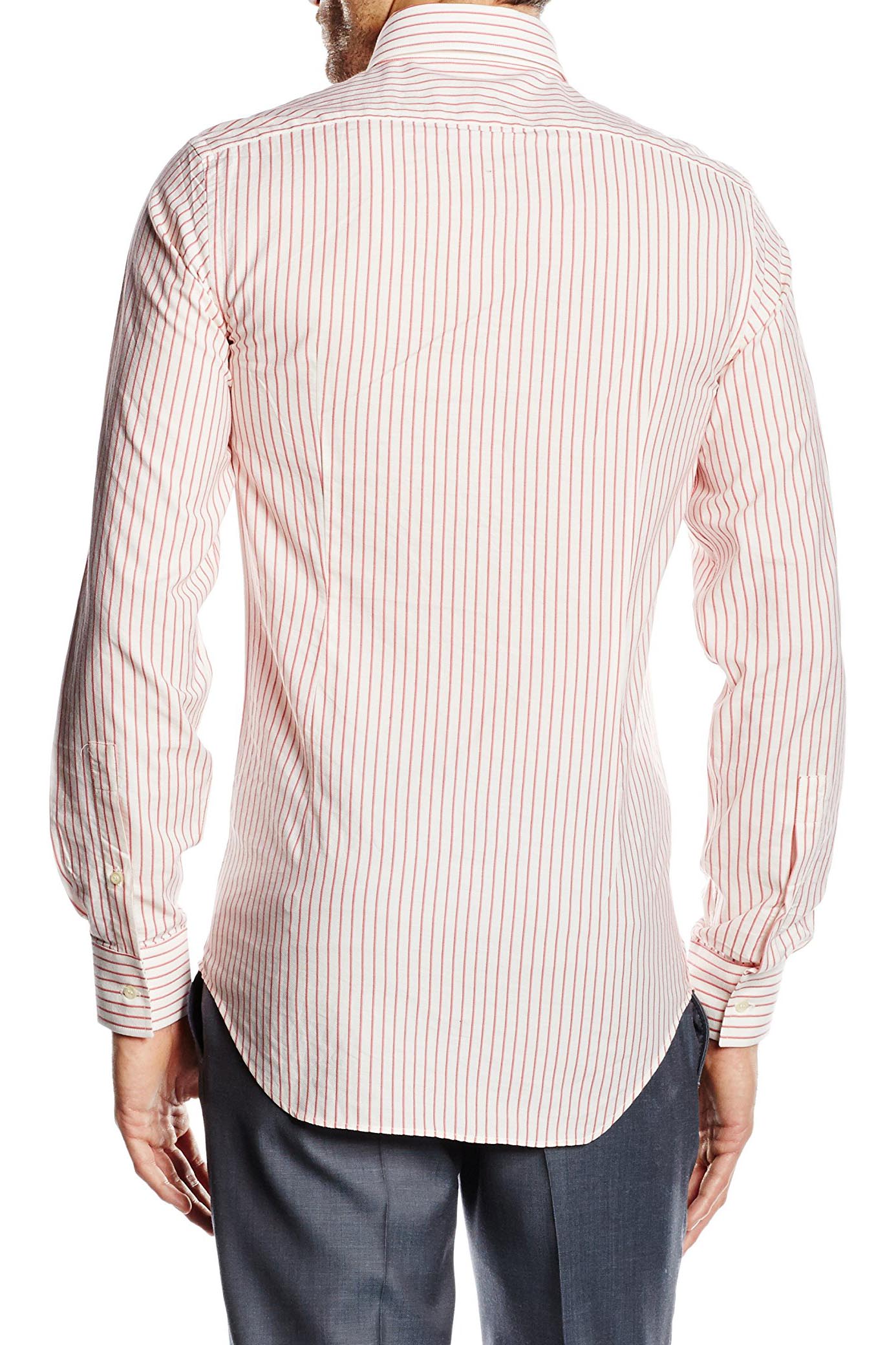 Camicia da uomo slim fit con bottoni e collo alto V 1969 Italia SBD58