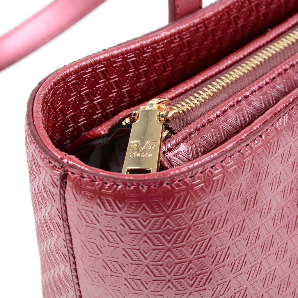 V 1969 Italia Borsa da donna viola 2410 CLARET RED