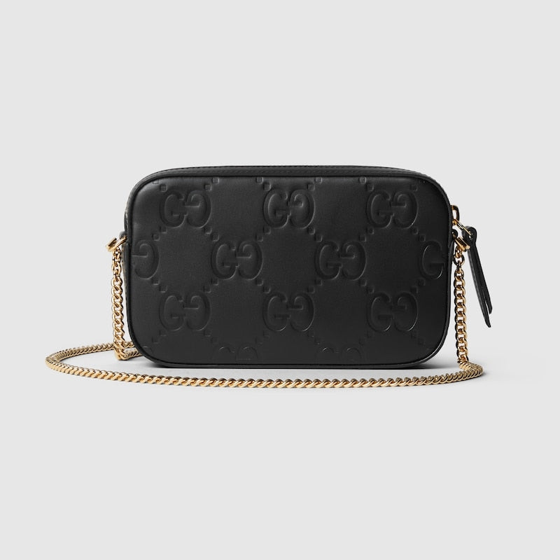 Borsa a tracolla in pelle con monogramma GG