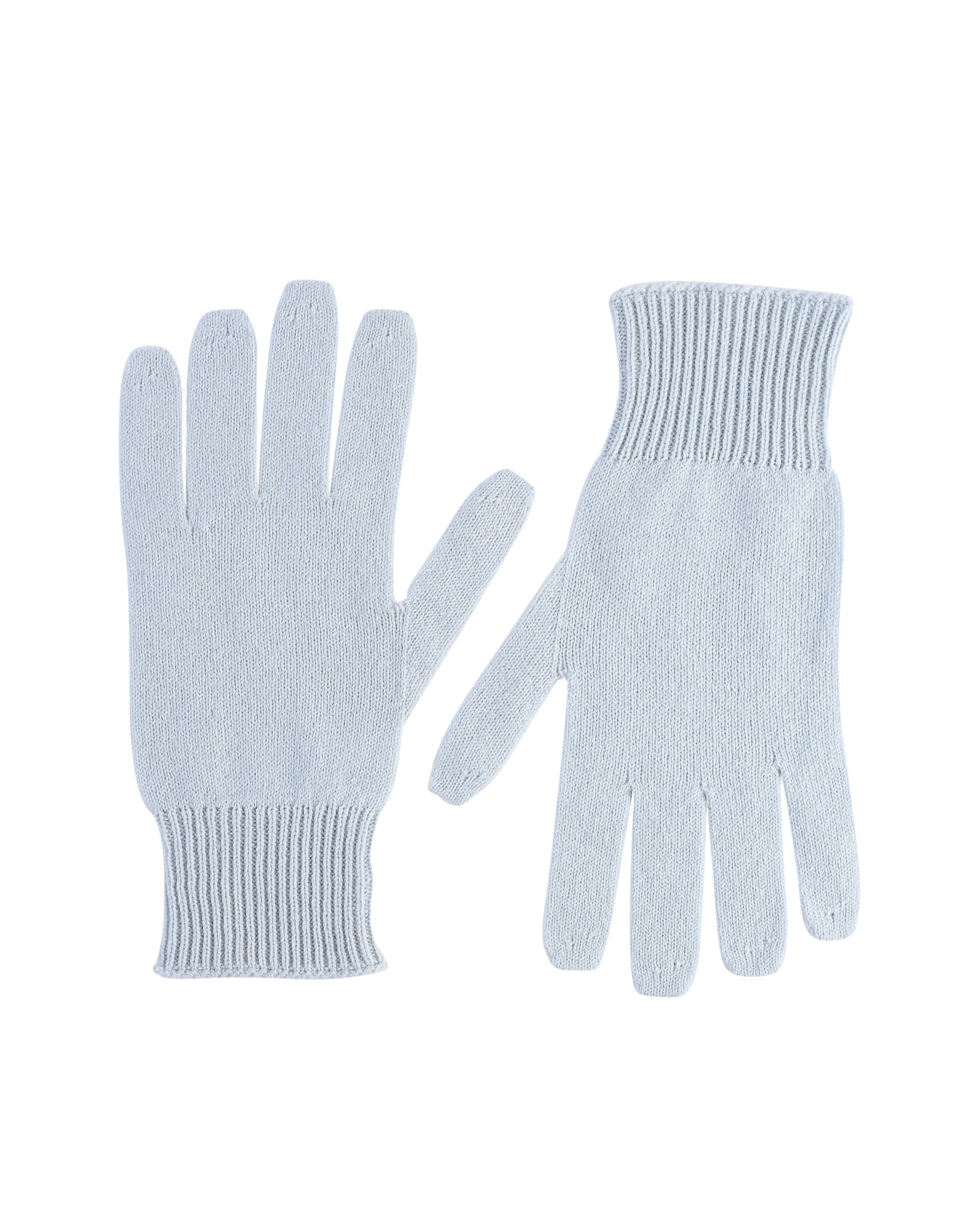 Guanti corti da donna in cashmere Crown of Edinburgh COE 001 GRIGIO CHIARO