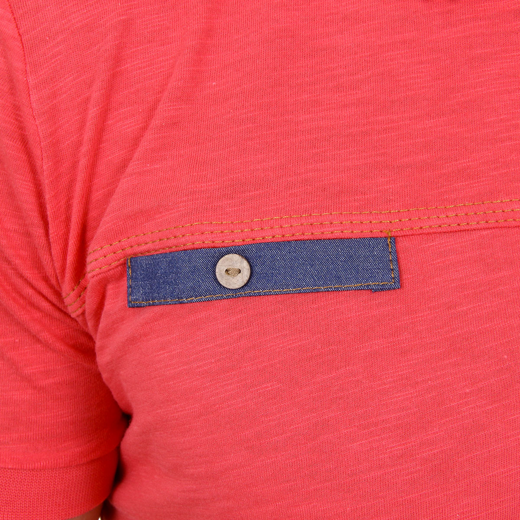 Polo da uomo a maniche corte Ufford & Suffolk Polo Club US007B POMEGRANATE
