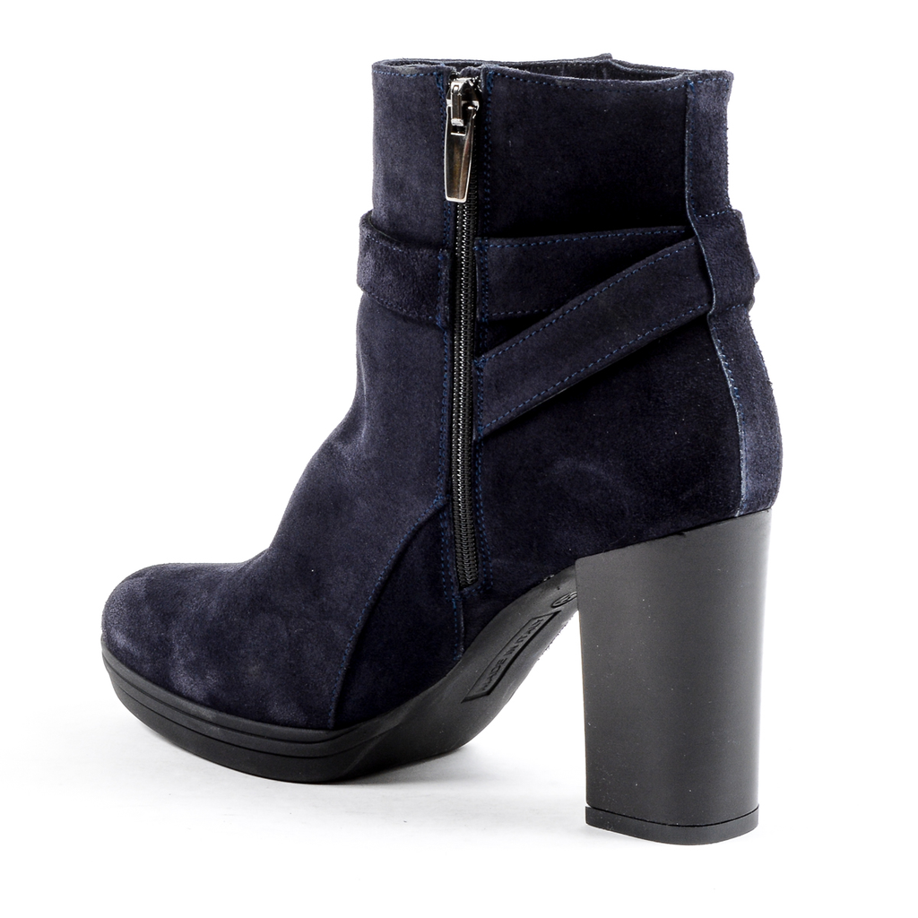 V 1969 Italia Stivaletto con tacco da donna blu SAMANTHA
