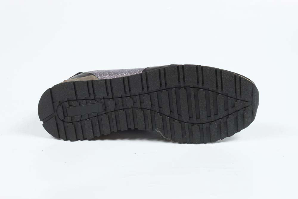 Sneaker da donna V 1969 Italia 602 GLITTER CANNA FUCILE VITELLO NERO