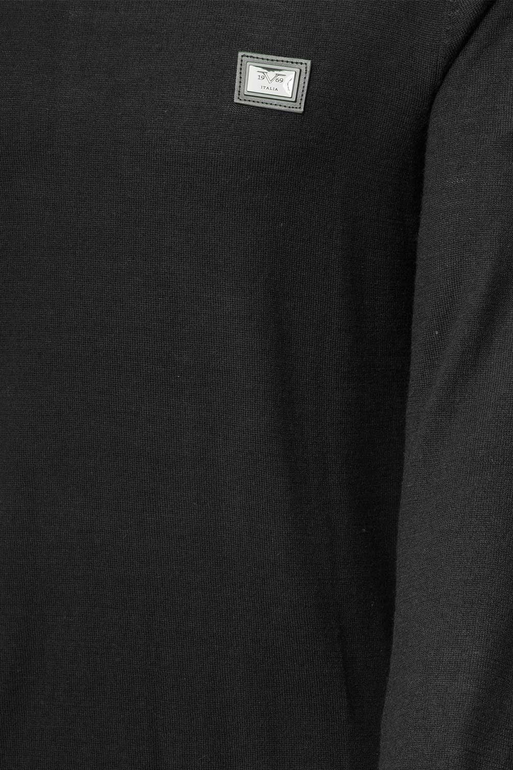 19V69 Italia Maglione Uomo Nero MARCEL BLACK