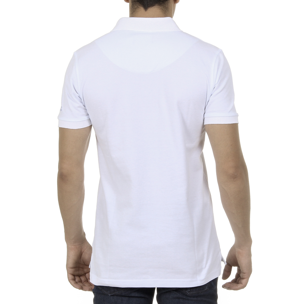Polo da uomo a maniche corte Ufford & Suffolk Polo Club US026 BIANCO