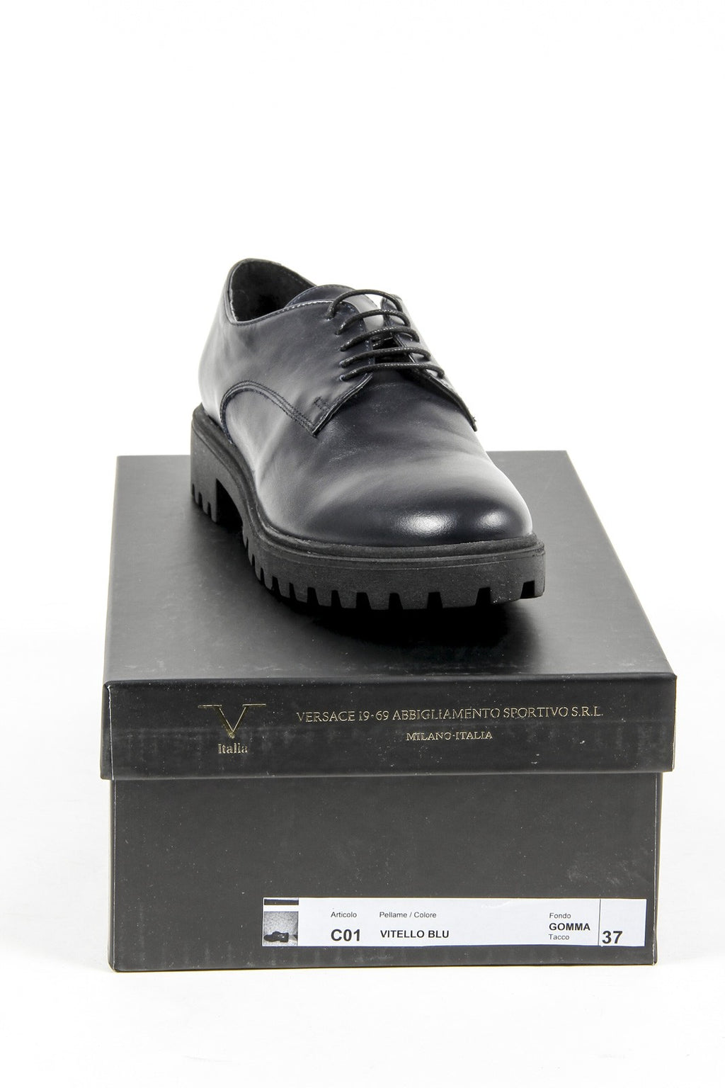 V 1969 Italia Womens Lace Up Shoe C01 VITELLO BLU
