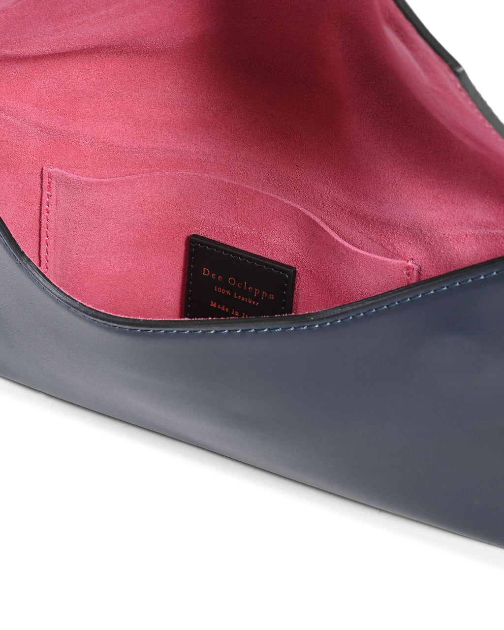 Pochette in pelle a busta - Blu navy